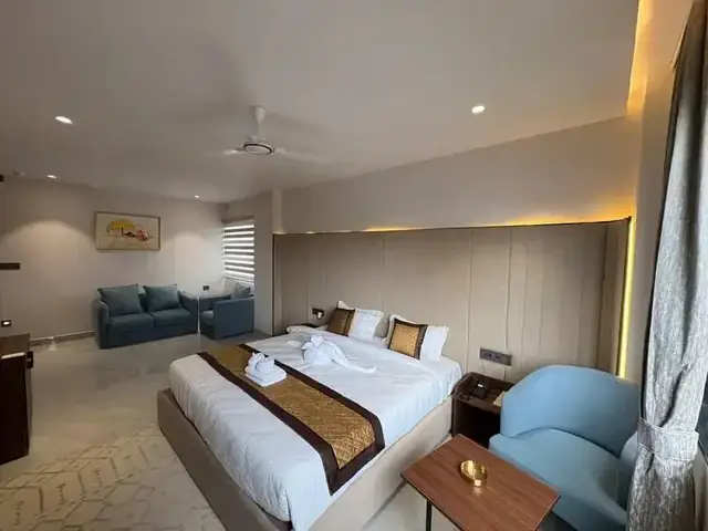 Suite at Basera Hotel with separate lounge seating