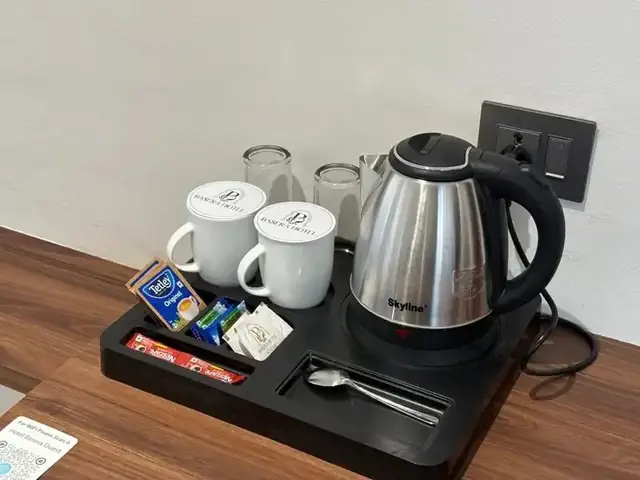 In-room tea and coffee station